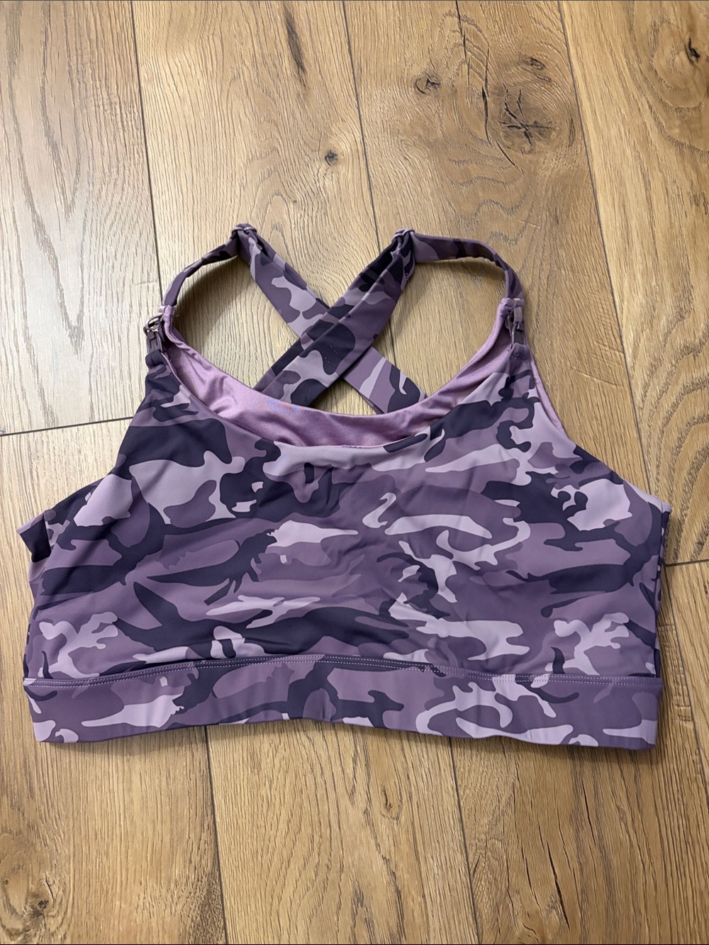 Crisscross Purple Camo Sports Nursing Sports Bra - Sweat and Milk